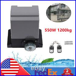 2640lbs/1200kg Sliding Gate Opener Electric Automatic Motor Remote Kit 550W