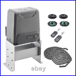 4400lb Automatic Sliding Gate Opener Electric Operator Remote Control Heavy Duty