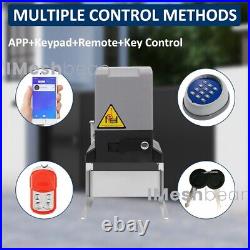 4400lbs Electric Automatic Sliding Gate Opener Motor APP+Keypad+6 Remote Control
