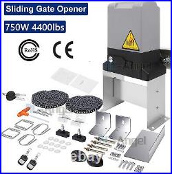 750W 4400LBS Electric Sliding Gate Opener Automatic Motor Remote Kit with20ftChain