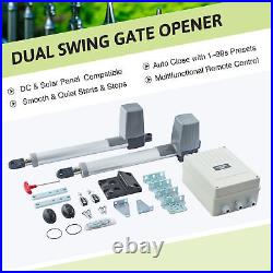 CO-Z Automatic Arm Dual Swing Gate Opener Kit 661lbs Remote Control DC Motor