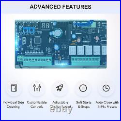 CO-Z Automatic Arm Dual Swing Gate Opener Kit 661lbs Remote Control DC Motor