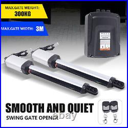 Double Swing Electric Gate Opener Automatic Motor 2 Remote Control Complete Kit