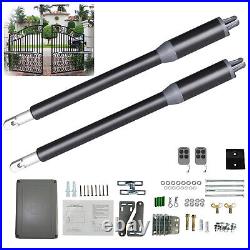 Electric Arm Dual Swing Gate Opener Automatic Heavy Duty Kit with Remote 650lbs