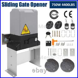 Electric Sliding Gate Opener Automatic Motor Remote Kit + 20FT Heavy Duty Chain