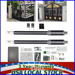 New Automatic Arm Dual Swing Gate Opener Heavy Duty Kit Electric Remote Control