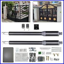 New Automatic Dual Arm Swing Gate Opener Heavy Duty Kit Electric Remote Control