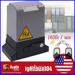 Sliding Gate Opener Door Electric Driveway Motor Electric 2700lbs With 2 Remotes